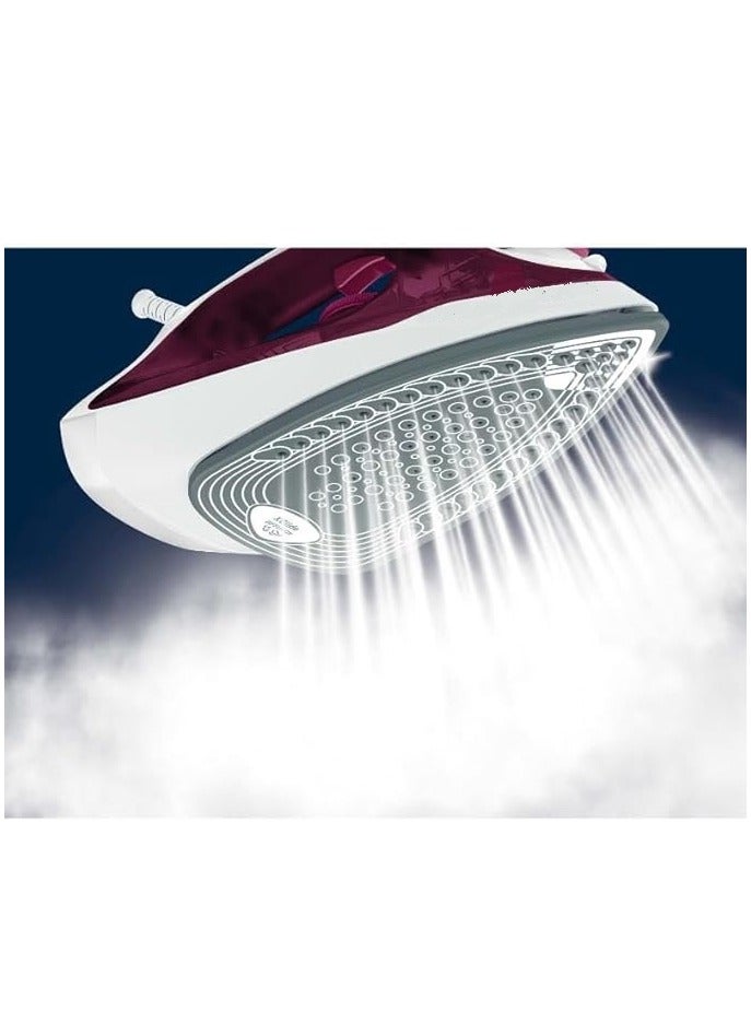 تيفال Steam Iron Express Steam Plus 2400 Watts 40g/min 270 ml 2400 W FV2844E2 Burgundy  - Image 3