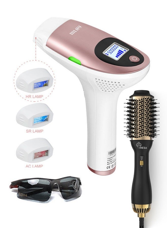MLAY - T3 3-In-1 Home IPL Laser Hair Removal Carry Hot Air Comb Pink - Image 1