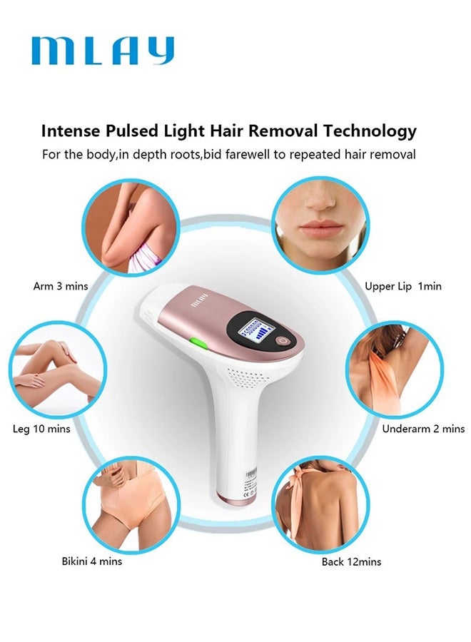 MLAY - T3 3-In-1 Home IPL Laser Hair Removal Carry Hot Air Comb Pink - Image 1