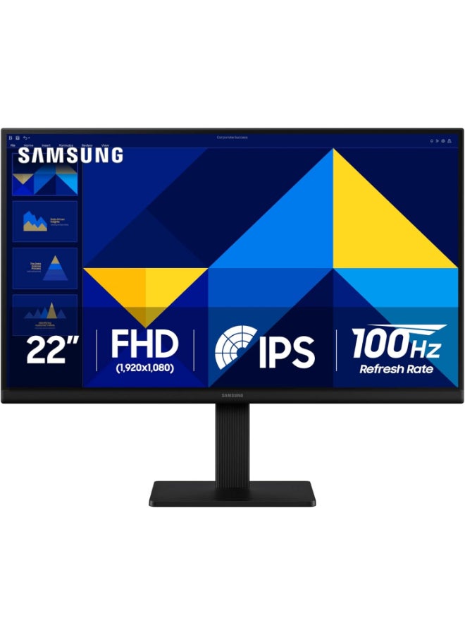 Samsung 22 inch S3 S30GD Essential Monitor, IPS Display, FHD Resolution, 100Hz Refresh Rate, 5ms (GtG) Response Time, Flicker-Free Technology, 16.7m Color Support | LS22D300GAMXUE Black - Image 1