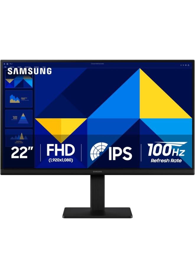 Samsung 22 inch S3 S30GD Essential Monitor, IPS Display, FHD Resolution, 100Hz Refresh Rate, 5ms (GtG) Response Time, Flicker-Free Technology, 16.7m Color Support | LS22D300GAMXUE Black - Image 1