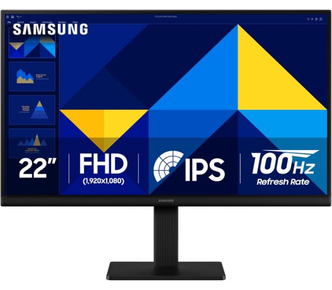 Samsung 22 inch S3 S30GD Essential Monitor, IPS Display, FHD Resolution, 100Hz Refresh Rate, 5ms (GtG) Response Time, Flicker-Free Technology, 16.7m Color Support | LS22D300GAMXUE Black - Image 1