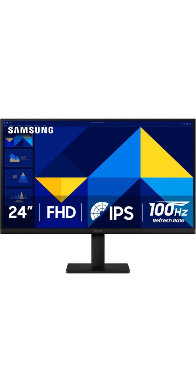 Samsung 24 inch S3 S30GD Essential Monitor, IPS Display, FHD Resolution, 100Hz Refresh Rate, 5ms (GtG) Response Time, Flicker-Free Technology, 16.7m Color Support | LS24D300GAMXUE Black - Image 1