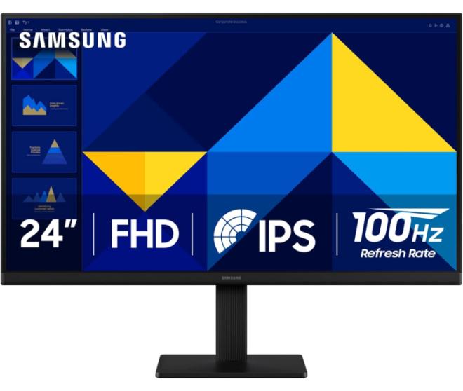 سامسونج شاشة 24 بوصة S3 S30GD الأساسية، شاشة IPS، دقة FHD، معدل تحديث 100 هرتز، زمن استجابة 5 مللي ثانية (GtG)، تقنية خالية من الوميض، دعم 16.7 مليون لون | LS24D300GAMXUE - Image 1