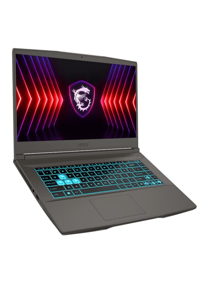 إم اس أي LAPTOP MSI Thin B12UCX- CPU Alder Lake i5 12450H- RAM 8G DDR4 (3200MHz) – 512GB NVMe PCIe SSD- VGA RTX 2050 GDDR6 4GB- FHD 144Hz IPS -Blue Backlit 2 Yr – Cosmos Gray-( 9S7-16R831-2616 ) English/Arabic Cosmos Gray  - Image 1