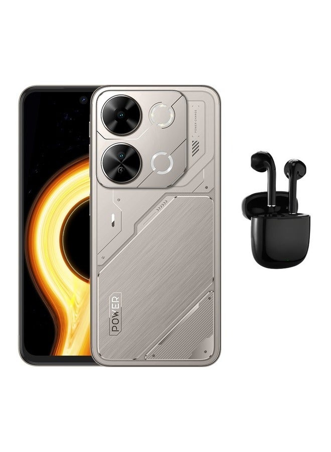 إيتيل - P65 Dual SIM Cyber Titanium 8+8GB RAM 128GB 4G With TWS Itel Earphone (Color may vary) - Image 1