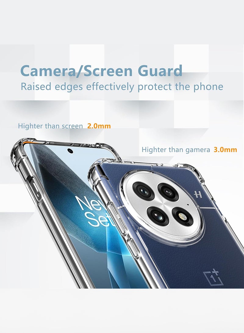 مارجون (for OnePlus 13) 3Packs, Gorilla TPU Case Cover, Camera and Screen Guard Bumper Design with 2 Shockproof Screen Protectors Clear - Image 4