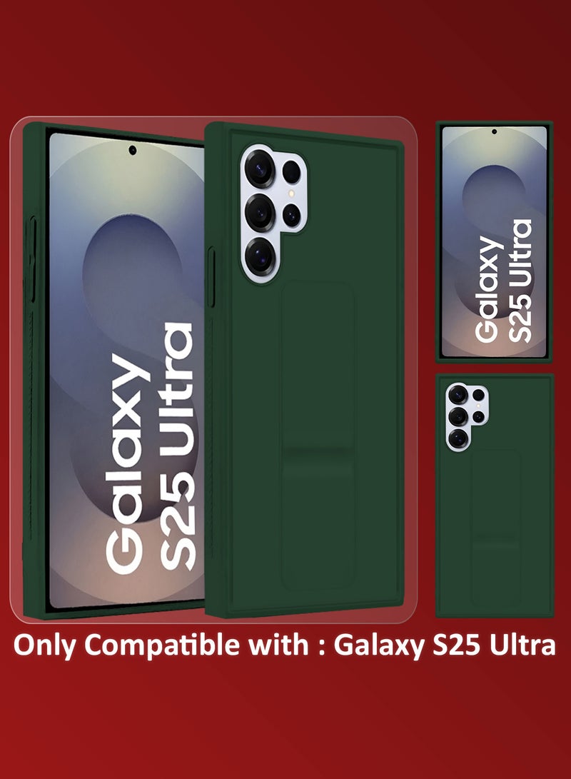 مارجون (لهاتف سامسونج جالاكسي S25 ألترا) غلاف جلد PU فاخر مع وظيفة حامل، مقاوم للصدمات ومضاد للخدوش مع قبضة للأصابع - Image 3