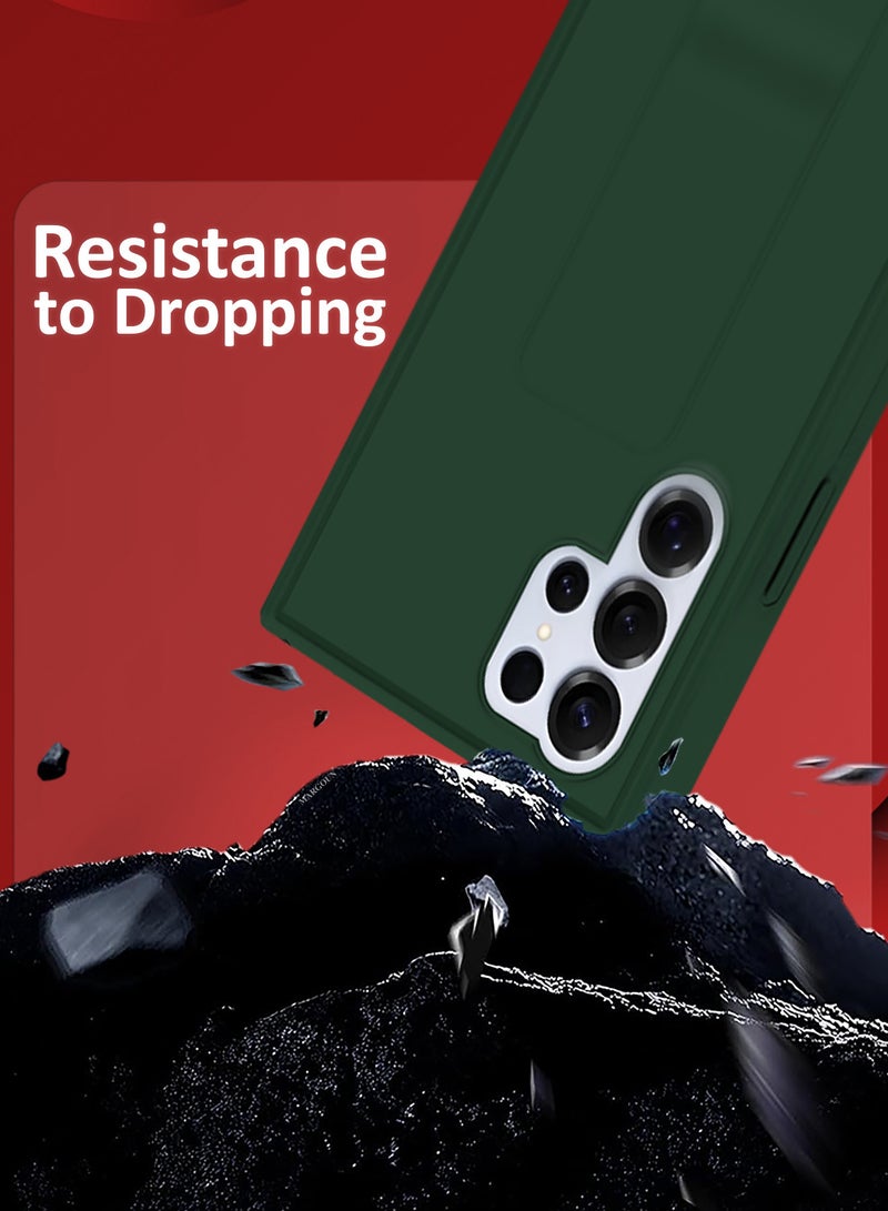 مارجون (لهاتف سامسونج جالاكسي S25 ألترا) غلاف جلد PU فاخر مع وظيفة حامل، مقاوم للصدمات ومضاد للخدوش مع قبضة للأصابع - Image 4