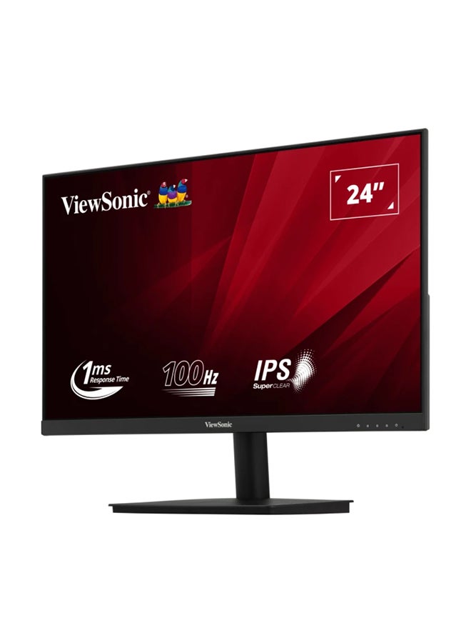 ViewSonic - 24 inch IPS Display, FHD Resolution, 100Hz Refresh Rate, 1ms (MPRT) Response Time, 16.7m Color Support, Anti-Glare, 3H Hard Coating | VA240-H Black - Image 1