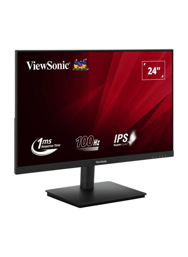 ViewSonic - 24 inch IPS Display, FHD Resolution, 100Hz Refresh Rate, 1ms (MPRT) Response Time, 16.7m Color Support, Anti-Glare, 3H Hard Coating | VA240-H Black - Image 1