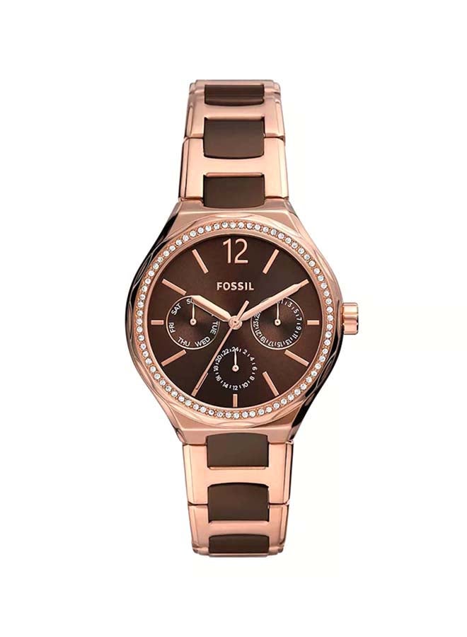 FOSSIL Women's Eevie Multifunction Two-Tone Stainless Steel Watch BQ3827 - 36mm  - Image 1