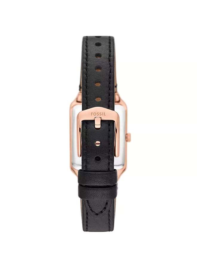 FOSSIL Women's Raquel Three-Hand Date Black LiteHide™ Leather Watch ES5310 -23mm  - Image 3