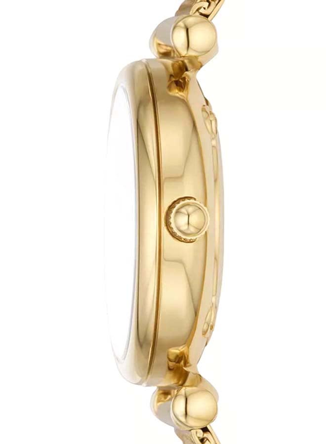 FOSSIL Women's Carlie Three-Hand Gold-Tone Stainless Steel Mesh Watch ES5155 - 28mm  - Image 2