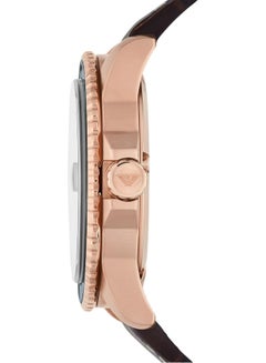 EMPORIO ARMANI Men's Three-Hand Date Brown Leather Band Watch (Model: AR11556)  - Image 3