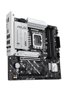 ASUS PRIME B860M-A Wi-Fi Motherboard, Intel® B860 Chipset, LGA1851, DDR5 Support (Up to 256GB, 8666+ MT/s OC), PCIe 5.0 x16, Dual M.2 Slots (PCIe 5.0 & 4.0), 2.5Gb Ethernet, Wi-Fi 6E, Bluetooth® 5.3, USB 20Gbps Type-C®, HDMI™ & DisplayPort 4K, Aura Sync RGB, Realtek 7.1 Surround Sound, 2 x PCIe 4.0, Pre-mounted I/O Shield, EZ PC DIY, AI Performance Tuning | 90MB1JY0-M0EAY0 White  - Image 2