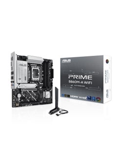 ASUS PRIME B860M-A Wi-Fi Motherboard, Intel® B860 Chipset, LGA1851, DDR5 Support (Up to 256GB, 8666+ MT/s OC), PCIe 5.0 x16, Dual M.2 Slots (PCIe 5.0 & 4.0), 2.5Gb Ethernet, Wi-Fi 6E, Bluetooth® 5.3, USB 20Gbps Type-C®, HDMI™ & DisplayPort 4K, Aura Sync RGB, Realtek 7.1 Surround Sound, 2 x PCIe 4.0, Pre-mounted I/O Shield, EZ PC DIY, AI Performance Tuning | 90MB1JY0-M0EAY0 White  - Image 4