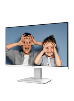 MSI PRO MP2412W 23.8" FHD 100Hz Business Monitor - Anti-Flicker, EyesErgo Technology, TÜV Certified, 1ms MPRT, HDMI™ & DisplayPort Connectivity, VESA Mount, Cable Management, Eye-Q Check, Ergonomic Design for Programming, Coding & Website Design, 9S6-3BA9CH-077 White  - Image 3
