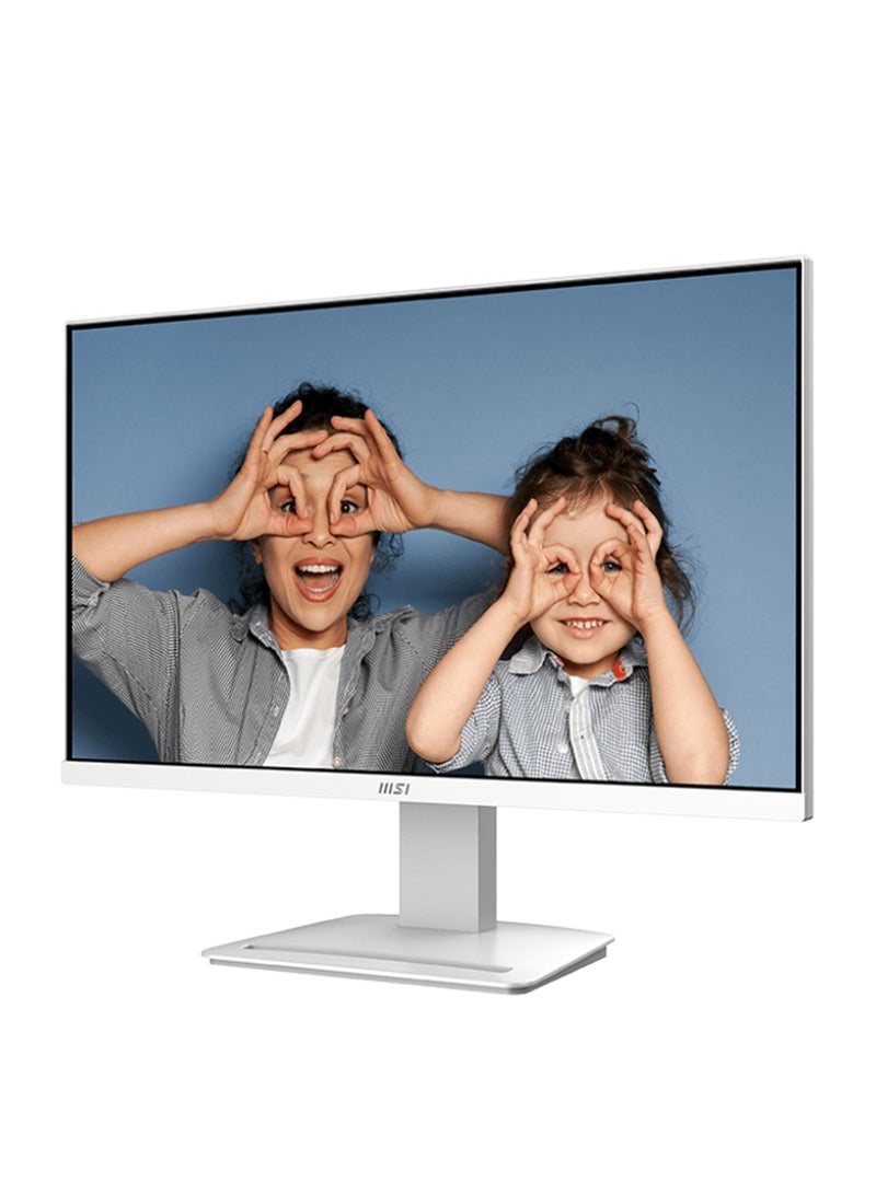 MSI - PRO MP2412W 23.8" FHD 100Hz Business Monitor - Anti-Flicker, EyesErgo Technology, TÜV Certified, 1ms MPRT, HDMI™ & DisplayPort Connectivity, VESA Mount, Cable Management, Eye-Q Check, Ergonomic Design for Programming, Coding & Website Design, 9S6-3BA9CH-077 White - Image 1
