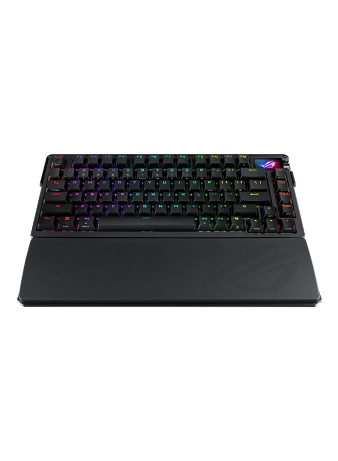 أسوس ROG Azoth Extreme Wireless Mechanical Keyboard – 75% Layout, Tri-Mode Connectivity (Wired, Wireless, Bluetooth), Hot-Swappable Switches, OLED Display, Customizable RGB Aura Sync, ROG PBT Keycaps, Premium Sound Dampening, and ROG NX Red Switches, 90MP03MA-BKCA00 Black - Image 5
