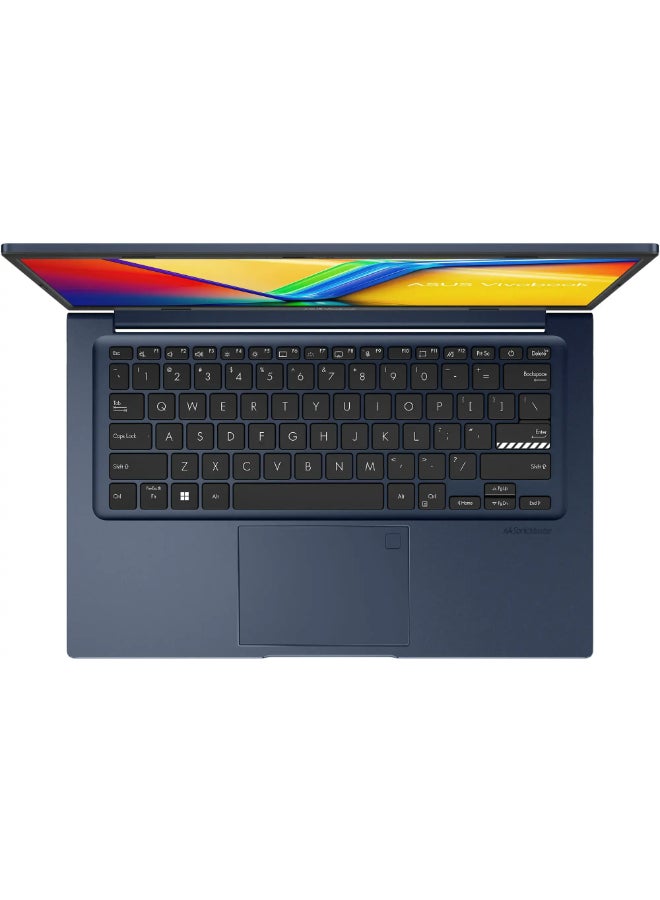 ASUS - Vivobook 14 Laptop With 14-Inch Full HD Display, Core i3-1215U Processor/8GB RAM/128GB SSD/Intel UHD Graphics/Windows 11 Home (International Version) English Quiet Blue - Image 1