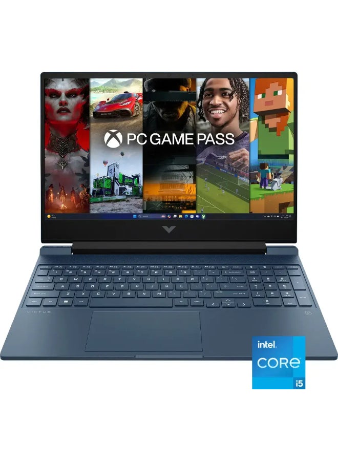 HP Victus 15.6-Inch Full HD 144Hz Gaming Laptop, Core i5-12450H Processor/8GB RAM/512GB SSD/6GB NVIDIA GeForce RTX 3050 Graphics/Windows 11 Home ( International Version) English Performance Blue  - Image 1