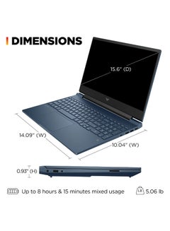 إتش بي Victus 15.6-Inch Full HD 144Hz Gaming Laptop, Core i5-12450H Processor/8GB RAM/512GB SSD/6GB NVIDIA GeForce RTX 3050 Graphics/Windows 11 Home ( International Version) English Performance Blue  - Image 3