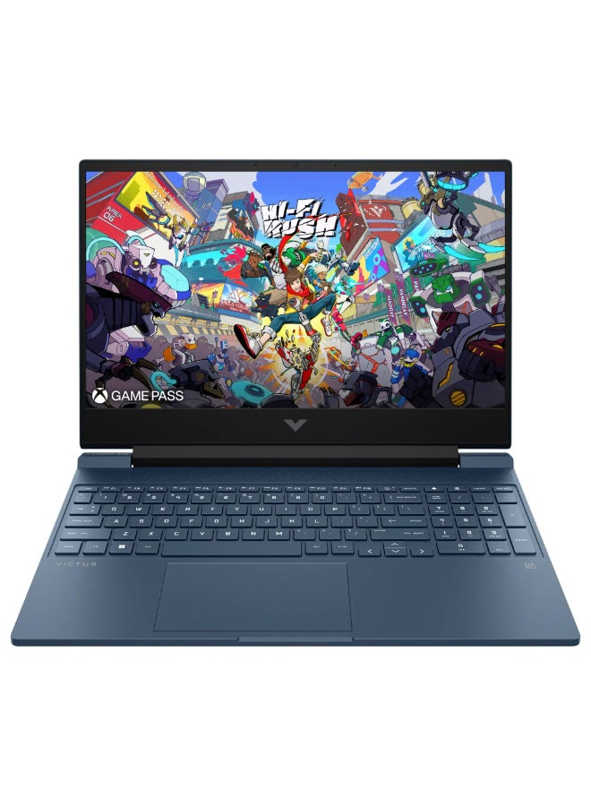 إتش بي - Victus 15.6-Inch Full HD 144Hz Gaming Laptop, Core i5-12450H Processor/8GB RAM/512GB SSD/6GB NVIDIA GeForce RTX 3050 Graphics/Windows 11 Home ( International Version) English Performance Blue - Image 1