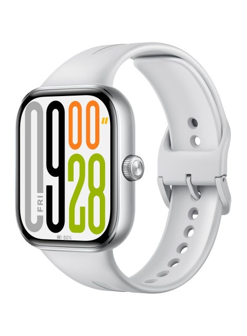 Redmi Watch 5 (BHR9381GL) 2.07" AMOLED, 550mAh,Heart Rate & SpO₂ Monitor, Built-in GPS, 5ATM Water Resistance, 100+ Sports Modes, Smart Notifications Silver Gray