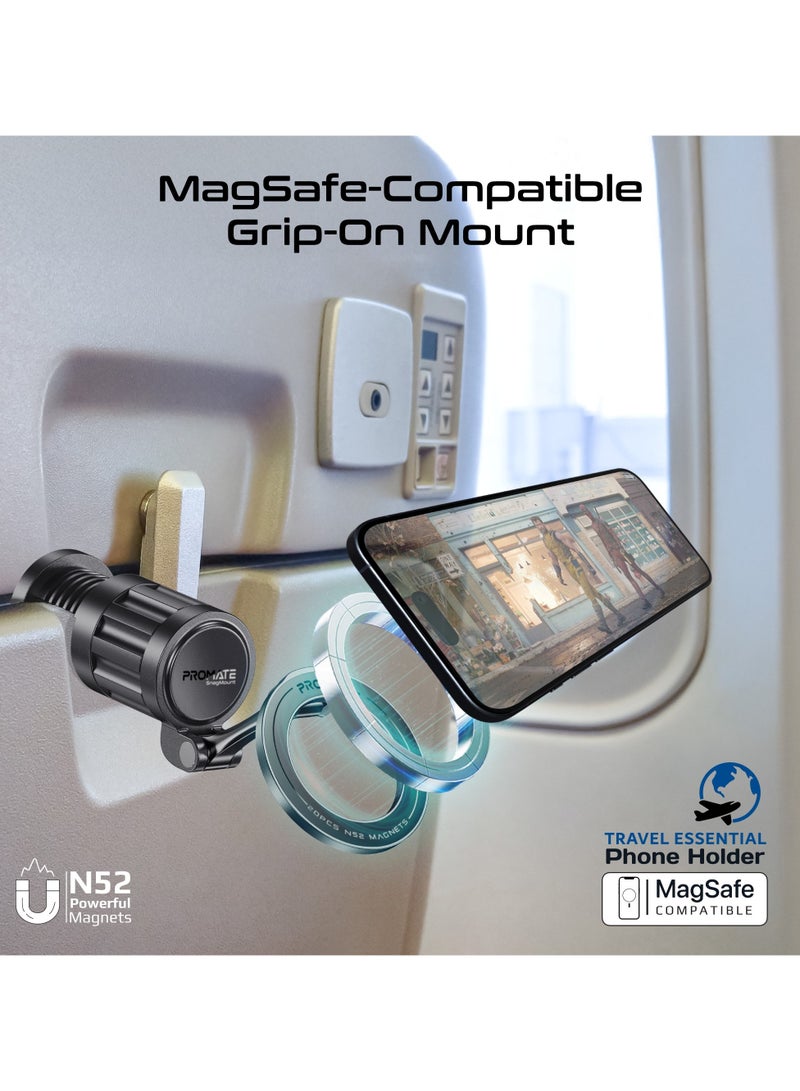 بروميت Magnetic Smartphone Mount with Versatile Clamping on Car Screens, Work Desks, Tables or Any Surface Up To 30mm, N52 Magnets, Sturdy Clamping, Anti-Shake Stability, 360° Rotation, MagSafe Compatibility, SnagMount Black  - Image 1
