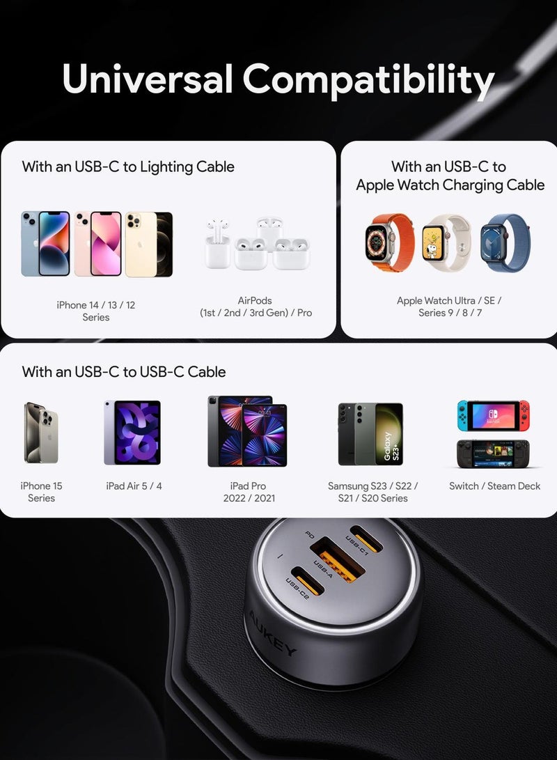 أوكي شاحن سيارة سريع الشحن CC-P1 Pathfinder Mix 3 66W - Image 4