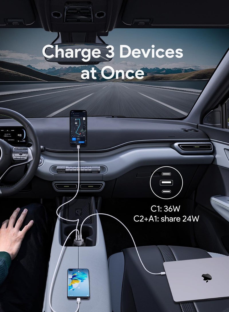 أوكي شاحن سيارة سريع الشحن CC-P1 Pathfinder Mix 3 66W - Image 5