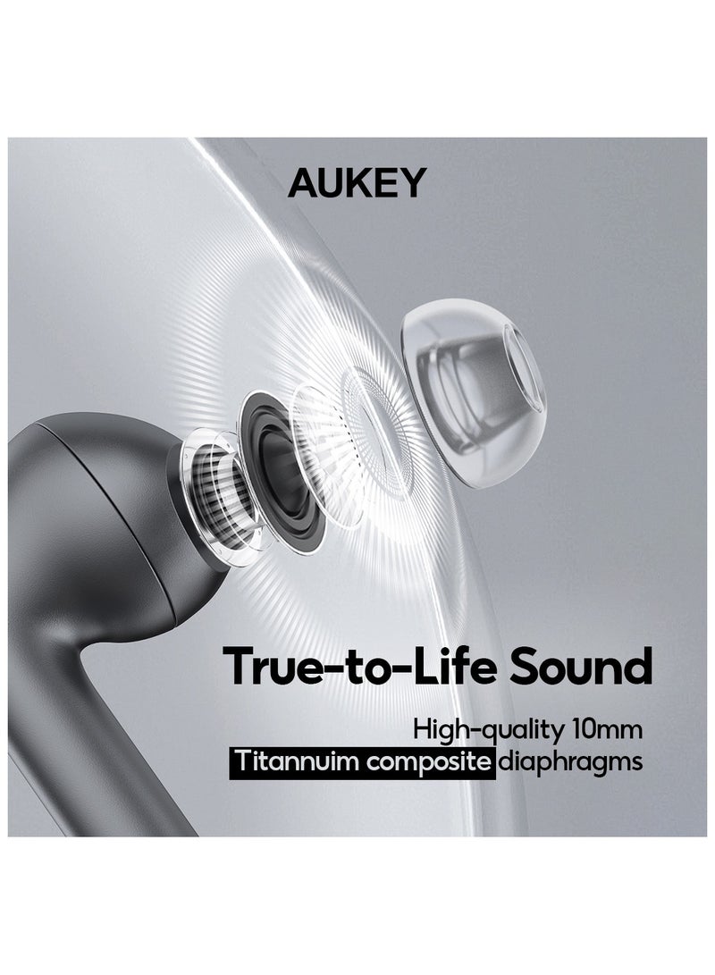 Aukey - EP-B1 Beyond ANC Pro Wireless Earbuds Grey - Image 1