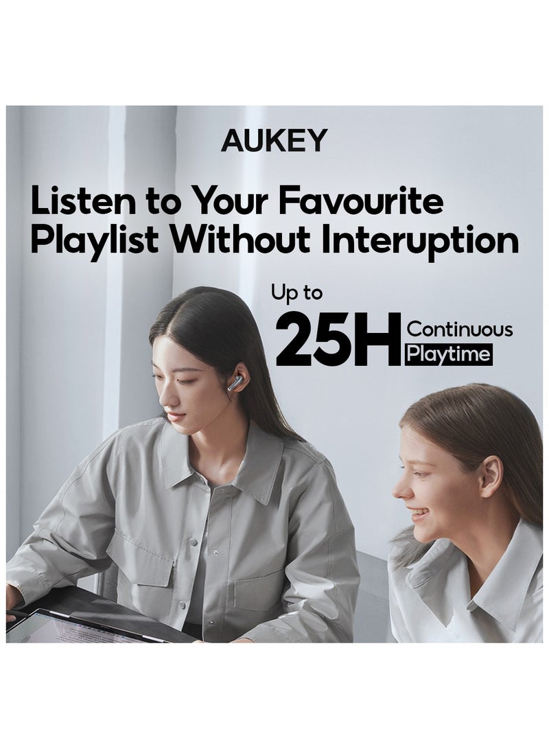 Aukey - EP-B1 Beyond ANC Pro Wireless Earbuds Grey - Image 1