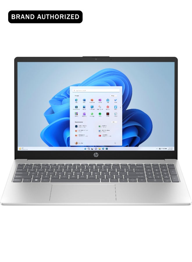 HP 15-fc0049ne Laptop With 15.6-Inch Display, AMD Ryzen 7 7730U Processor/16GB RAM/512GB SSD/AMD Radeon Graphics/Windows 11 Home English/Arabic Natural Silver English/Arabic Natural Silver - Image 1