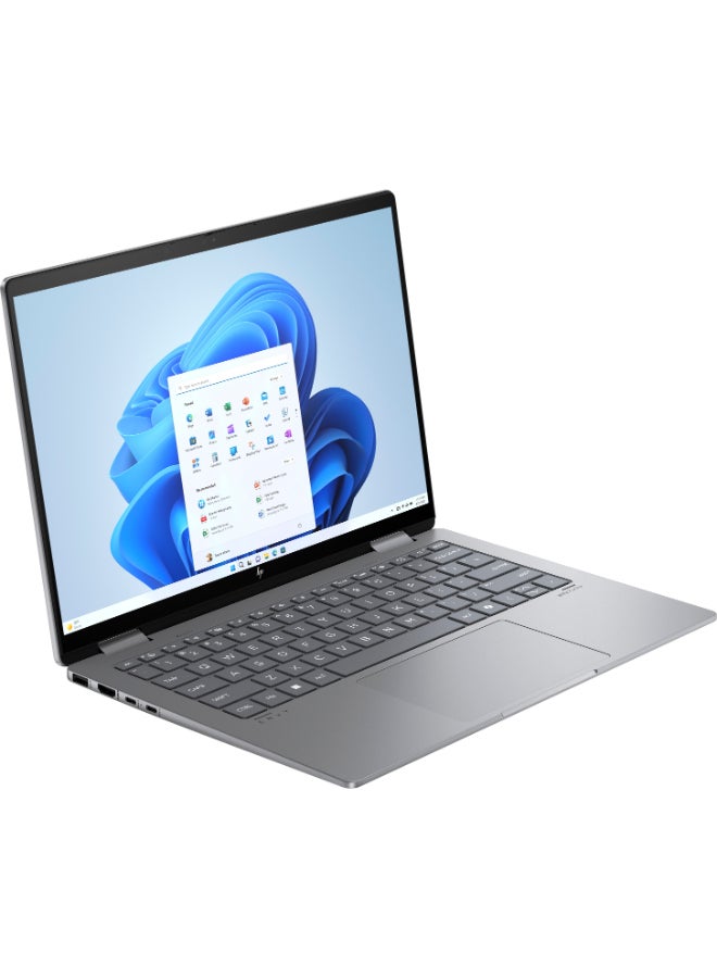 HP - Envy x360  Laptop With 14-Inch Display, AMD Ryzen 7 8840HS Processor/16GB RAM/1TB SSD/AMD Radeon Graphics/Windows 11 English/Arabic Meteor silver - Image 1