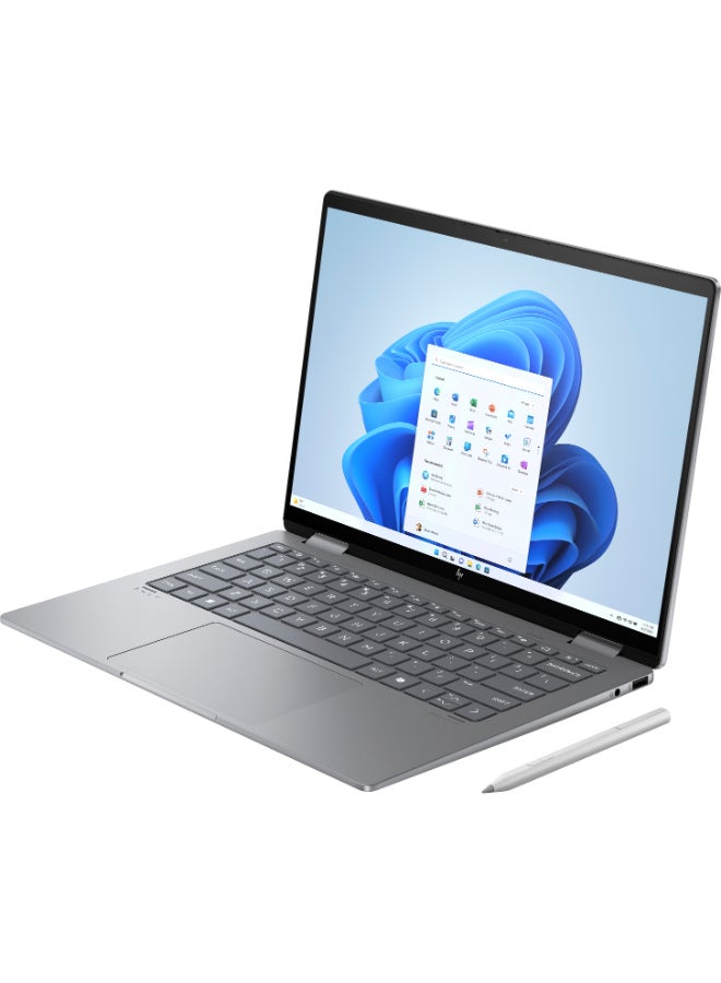 HP - Envy x360  Laptop With 14-Inch Display, AMD Ryzen 7 8840HS Processor/16GB RAM/1TB SSD/AMD Radeon Graphics/Windows 11 English/Arabic Meteor silver - Image 1