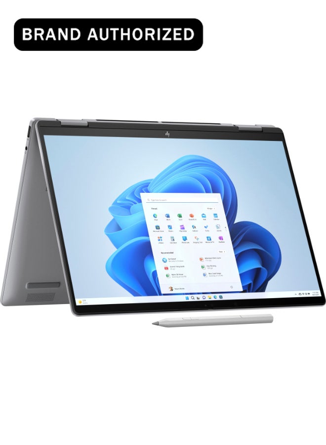 HP Envy x360 A0PV7EA Laptop With 14-Inch Display, AMD Ryzen 7 8840HS Processor/16GB RAM/1TB SSD/AMD Radeon Graphics/Windows 11 English/Arabic Meteor silver English/Arabic Meteor silver - Image 1