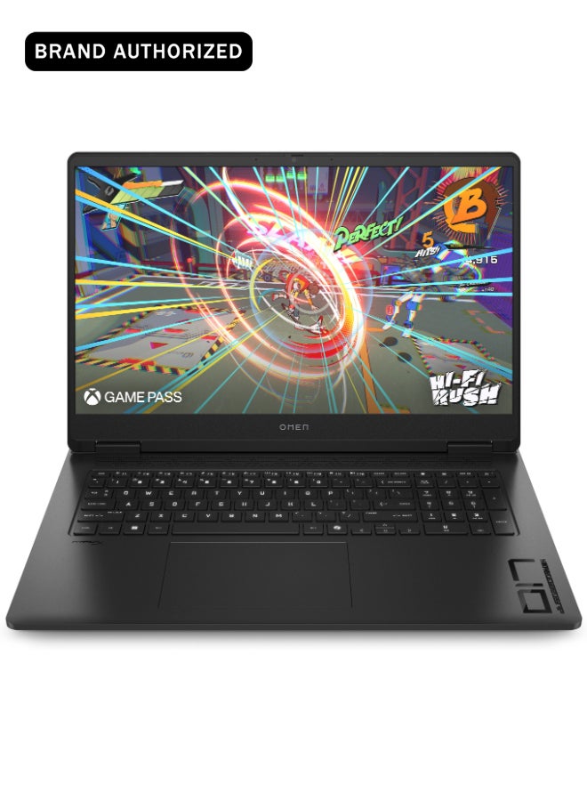 HP OMEN A94HXEA  Laptop With 17.3-Inch Display, AMD Ryzen 7 8845HS Processor/16GB RAM/1TB SSD/8GB NVIDIA GeForce RTX 4070 Graphics/Windows 11 Home English/Arabic Shadow black - Image 1