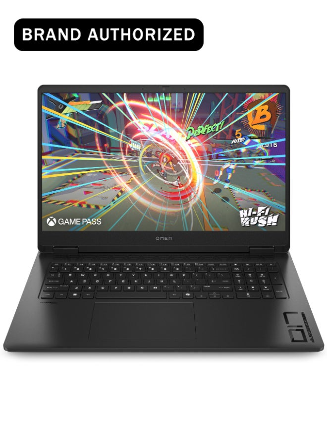 HP OMEN A94HXEA  Laptop With 17.3-Inch Display, AMD Ryzen 7 8845HS Processor/16GB RAM/1TB SSD/8GB NVIDIA GeForce RTX 4070 Graphics/Windows 11 Home English/Arabic Shadow black - Image 1