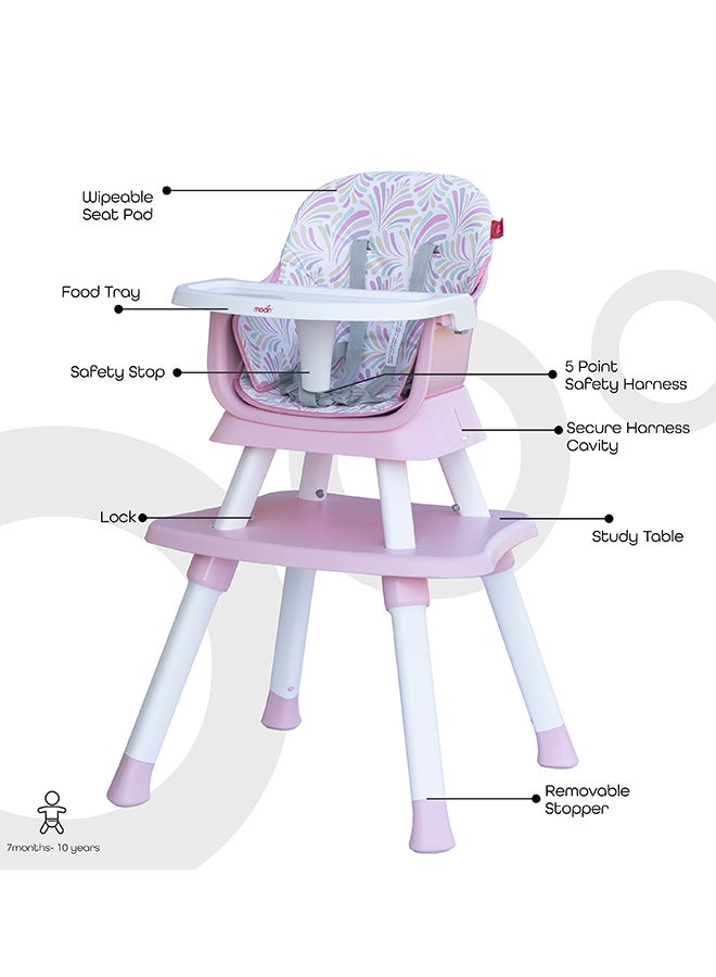 Moon 6-In-1 Baby High Chair - Pink, 7 Months To 10 Years - Image 5