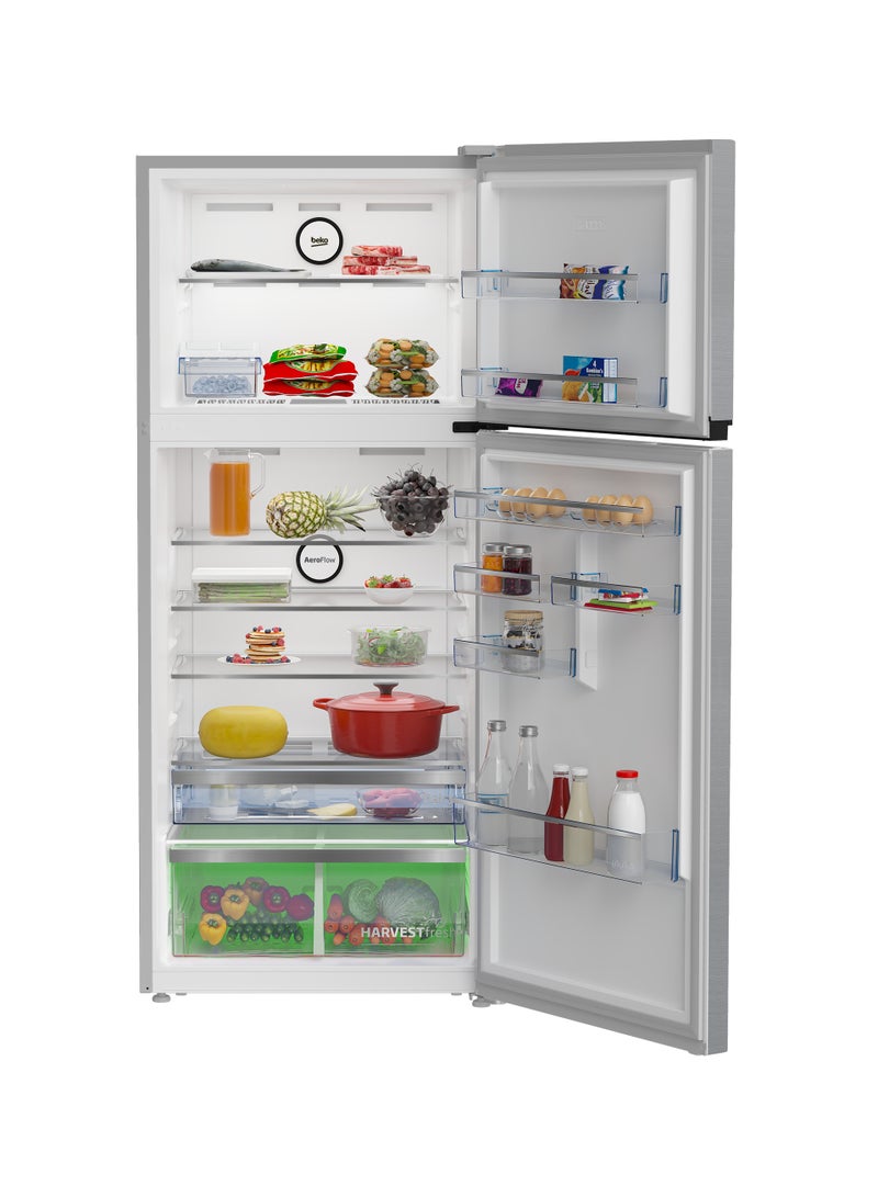 Beko - Refrigerator, Inverter, No Frost (Top Freezer, 78 cm) Reversible Door B3RDNE590ZXB Silver - Image 1
