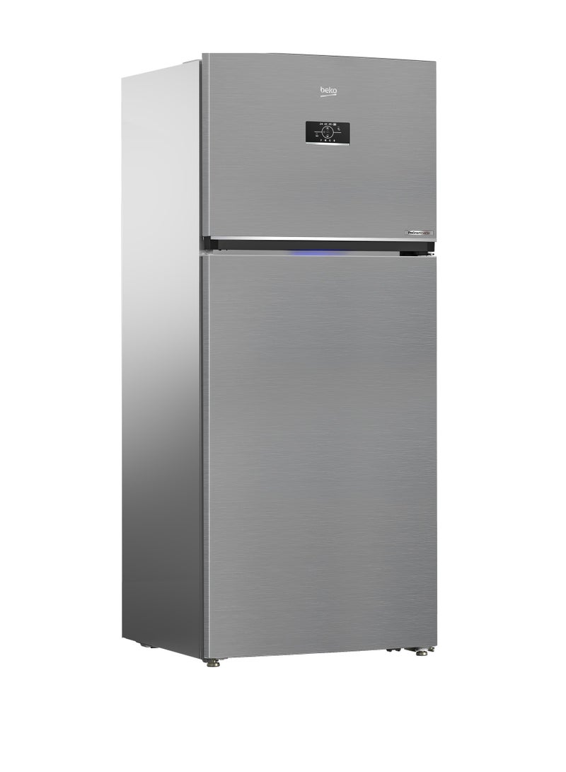Beko - Refrigerator, Inverter, No Frost (Top Freezer, 78 cm) Reversible Door B3RDNE590ZXB Silver - Image 1