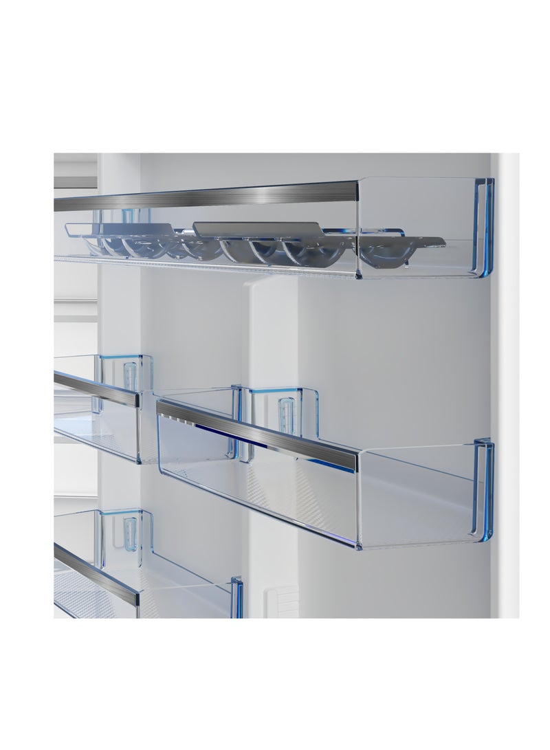 Beko - Refrigerator, Inverter, No Frost (Top Freezer, 78 cm) Reversible Door B3RDNE590ZXB Silver - Image 1