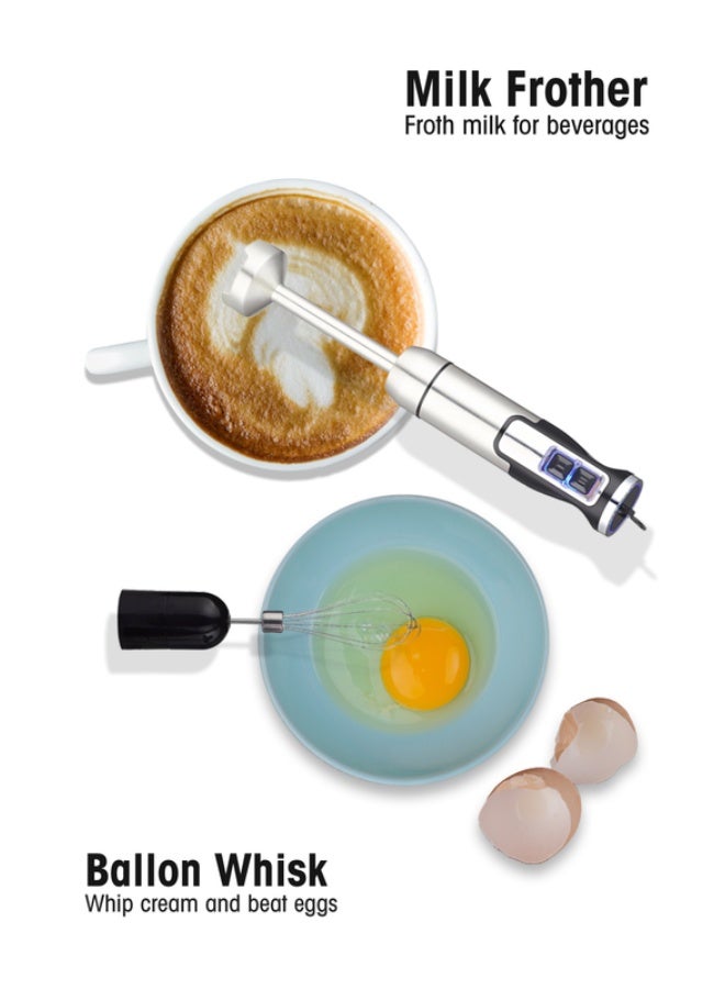 Hand Blender Set Multi-Function 4 in 1 750ml 800 Watts Variable Speed RA-HB1175 Silver