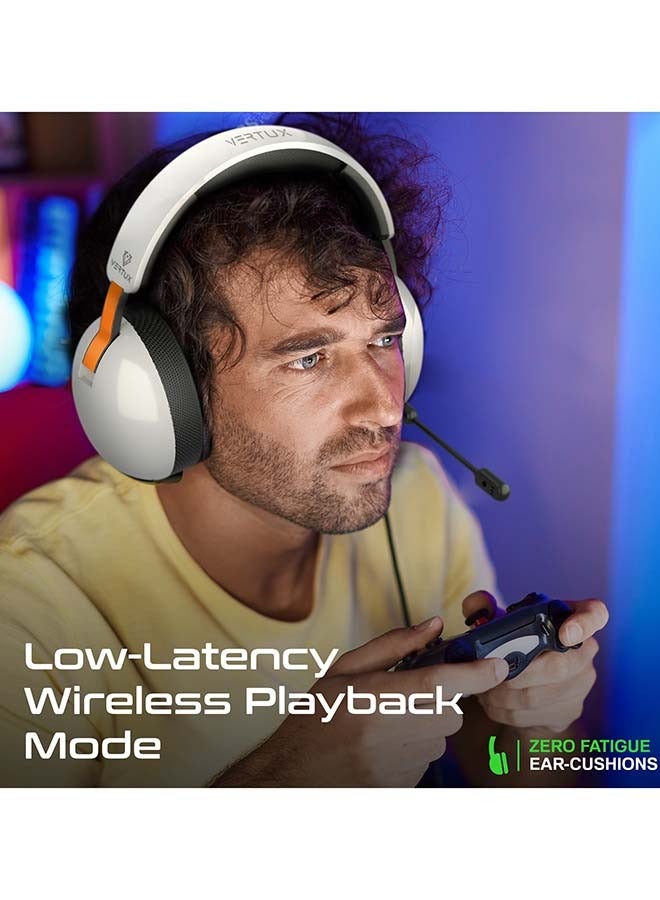فيرتوكس - Vertux High-Fidelity Over-Ear Gaming Headset with Triple Mode Connectivity, Retractable Omni-Directional Microphone, Ultra-Low Latency, and Up To 80 Hours Playback - Image 1