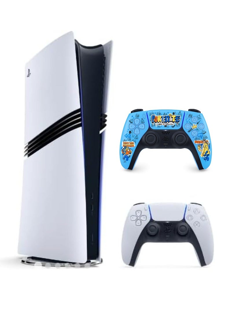 سوني - Sony PlayStation 5 PRO Digital Console with PS5 Dualsense Fortnite Controller - Image 1