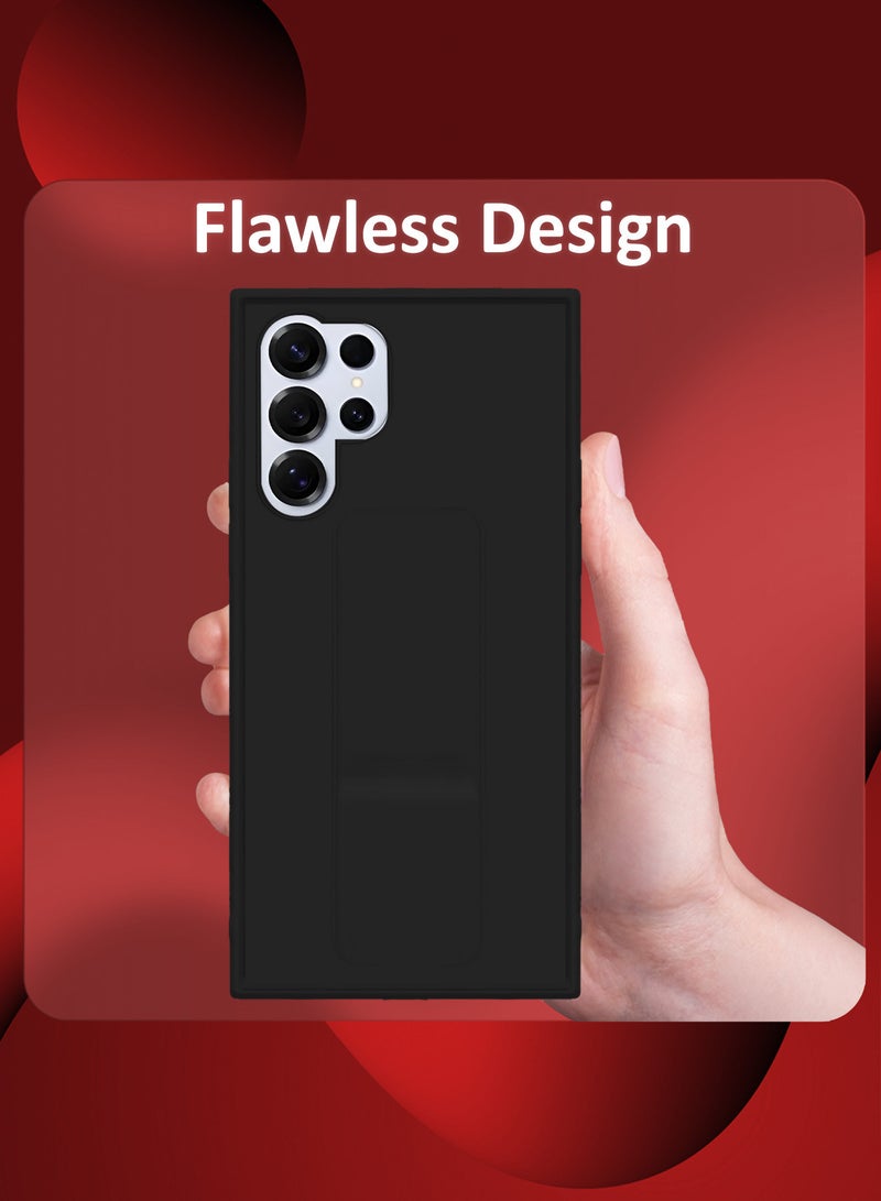 مارجون (لجهاز سامسونج جالاكسي S25 ألترا) 3 حزم، غلاف جلد PU الفاخر مع وظيفة الحامل، مقاوم للصدمات ومضاد للخدوش مع غلاف قبضة الأصابع و 2 واقي شاشة مقاوم للصدمات - Image 5