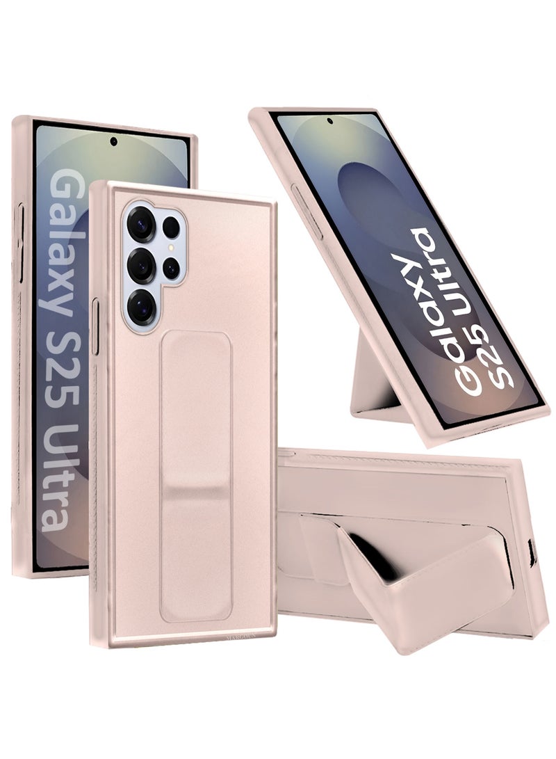 مارجون (for Samsung Galaxy S25 Ultra) 2Packs, Case Premium PU Leather with Stand Function, Shockproof and Anti Scratch Finger Grip Case Cover with 1 Shock Proof Screen Protector Gold-1 - Image 2