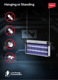 Impex Insect Killer Electric with 2 x 15W UV Tubes, 38W Power, Automatic Pest Control, Pollution-Free, Non-Toxic Fume-Free Design, Advanced Technology, Easy to Install and Clean - 38 W IK 4606 Multicolor  - Image 4